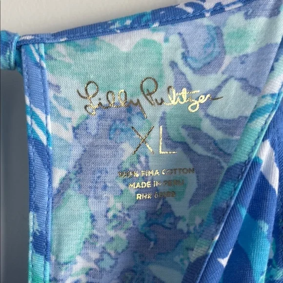Lilly Pulitzer Blue and Green Maxi Dress - Picture 4 of 8